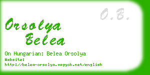 orsolya belea business card